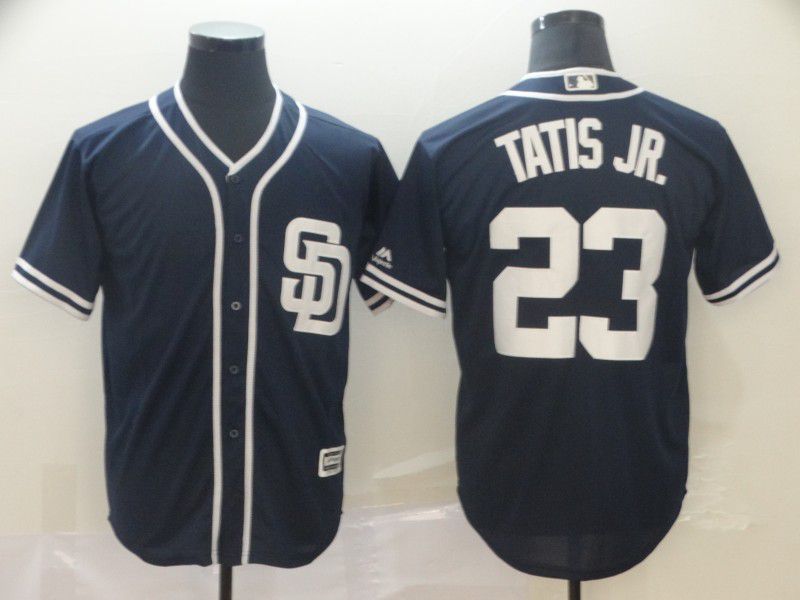Men San Diego Padres 23 Tatis jr Blue Game MLB Jerseys
